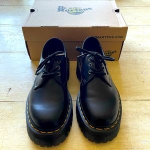 Dr. Martens 1461 Quad Wedge Platform Oxford - Black - US Women’s 7